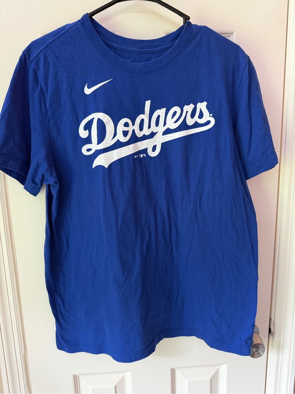 Nike Dodgers Graphic Tee — Blue with White Logo